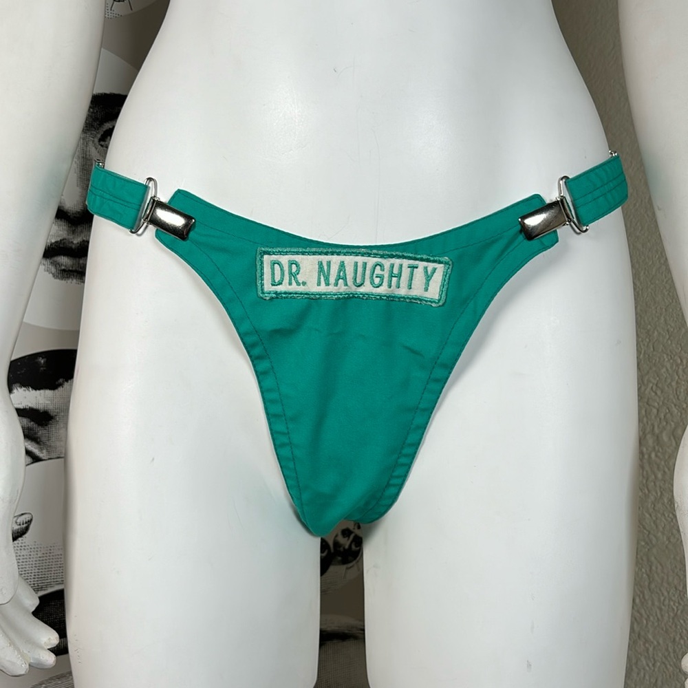 Trashy Lingerie Vintage “Dr. Naughty” Scrub Performance Thong Costume Panties 🩺